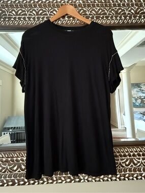 PAIGE Black Short Sleeve Crewneck Tee